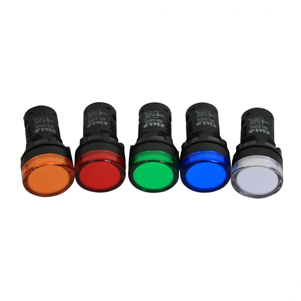 Лампа AD22DS(LED) матрица D22мм синий 24В AC/DC-КЭАЗ, 10 шт