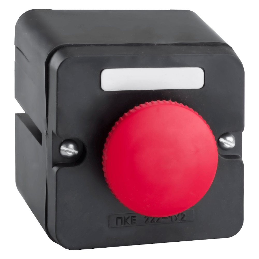 Пост кнопочный ПКЕ 222-1-У2-IP54 (красный гриб) (2НО), 20 шт