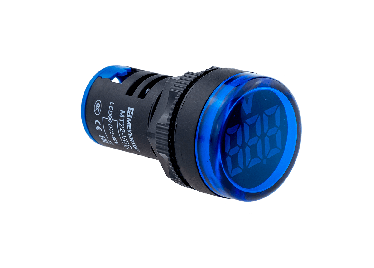 Индикатор напряжения, 5-60V DC, синий