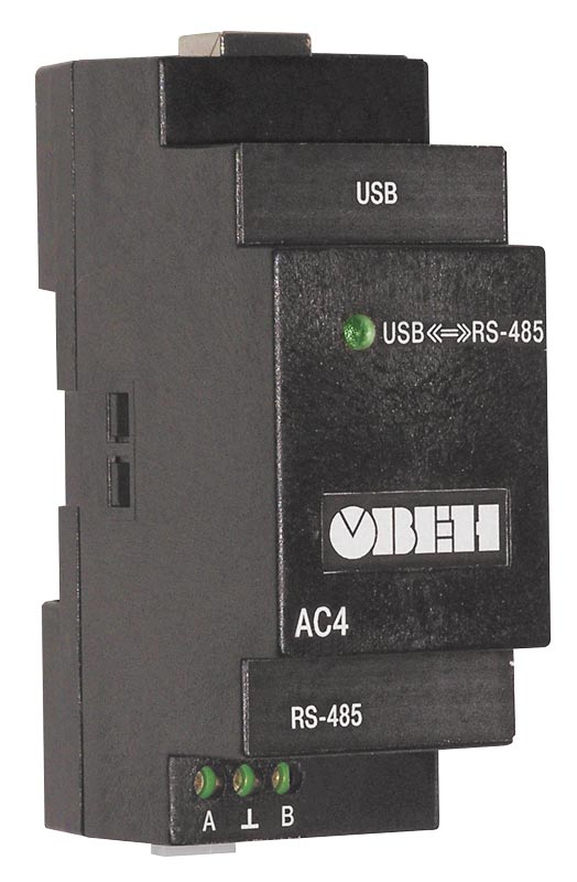 АС4 преобразователь интерфейсов RS-485 <-> USB c гальванической изоляцией