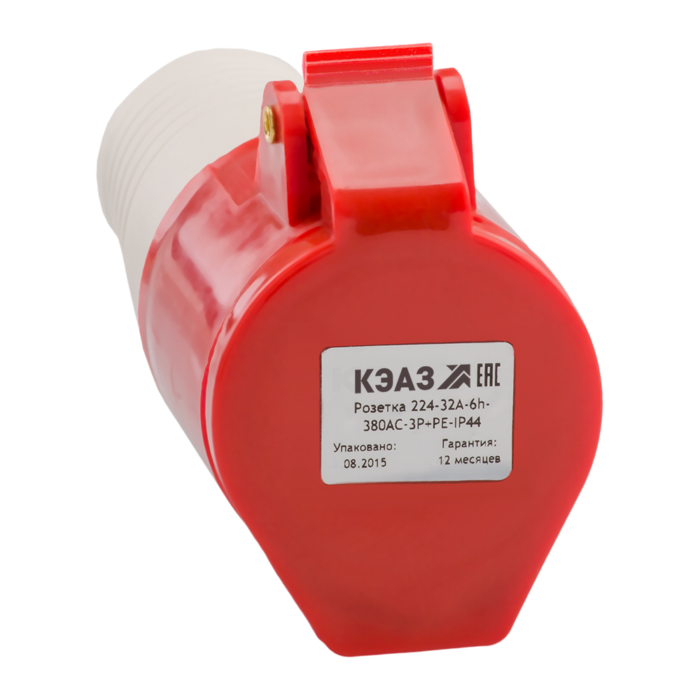 Розетка кабельная 224-32А-6h-380AC-3P+PE-IP44, 5 шт