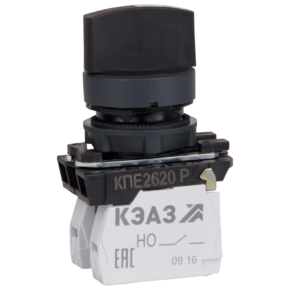 Переключатель КПЕ2620Р-черный-2но+0нз-ручка-фикс-3поз-IP65-КЭАЗ, 14 шт