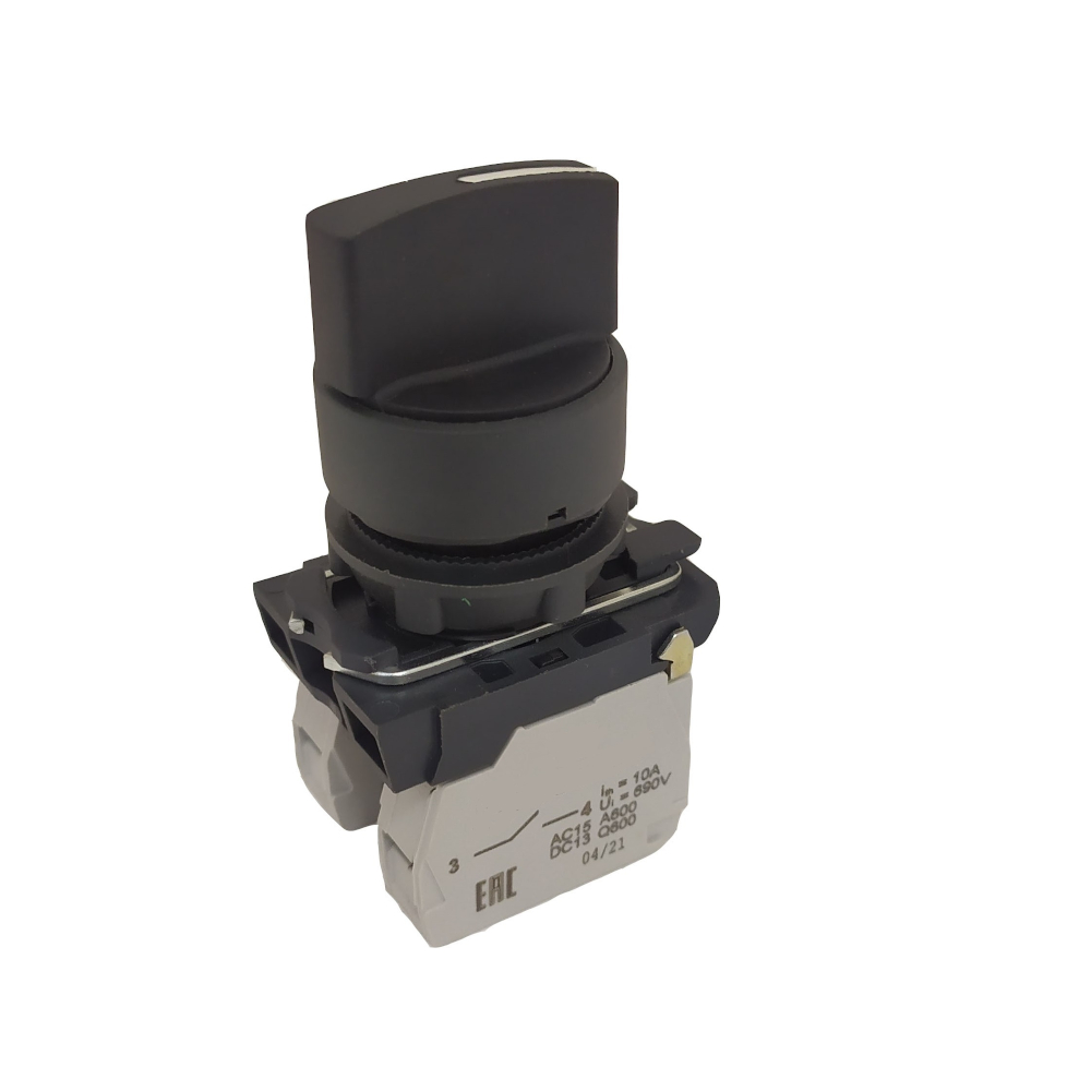 Переключатель КПЕ2122Р-черный-2но+2нз-ручка-фикс-3поз-IP40-КЭАЗ, 14 шт
