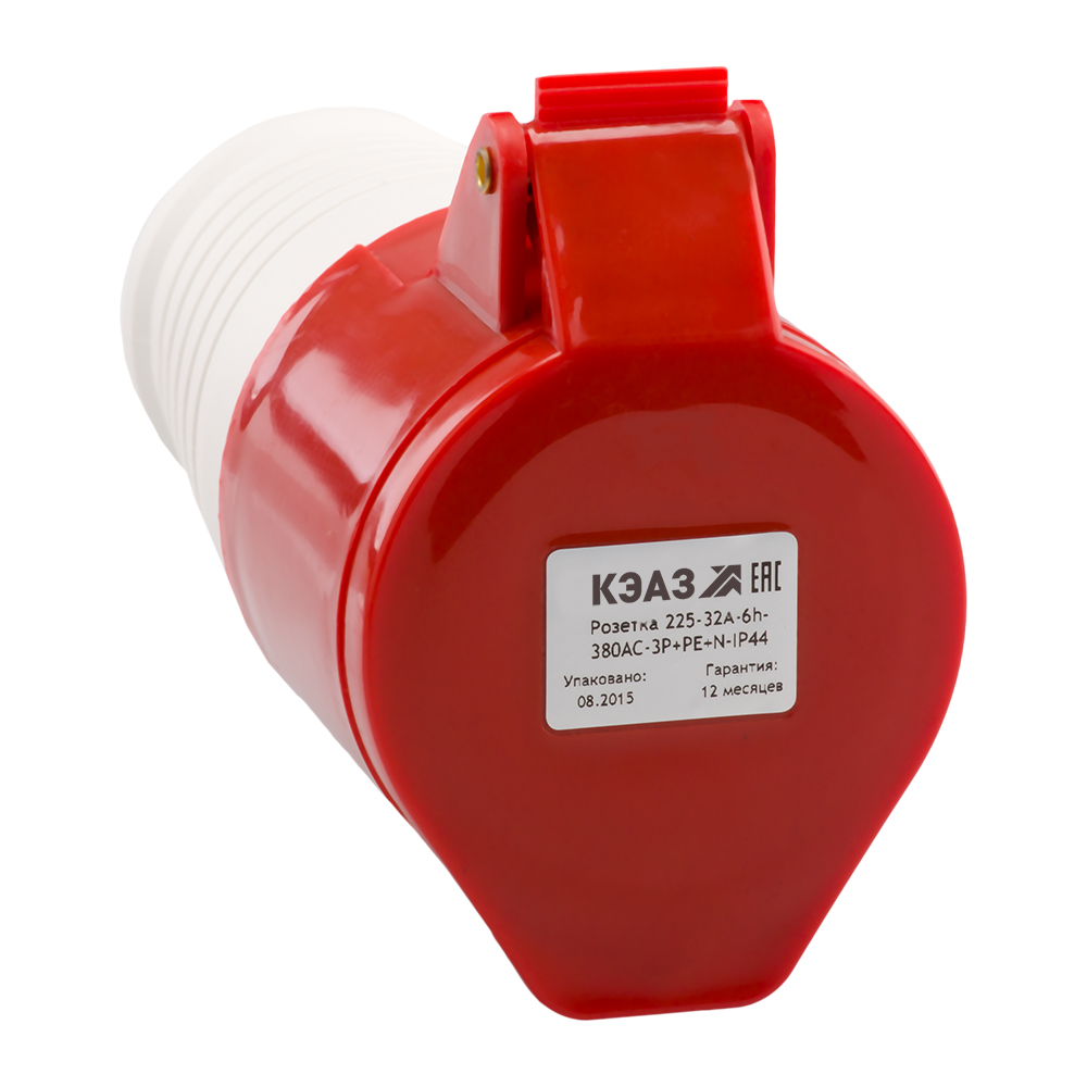 Розетка кабельная 225-32А-6h-380AC-3P+PE+N-IP44, 5 шт