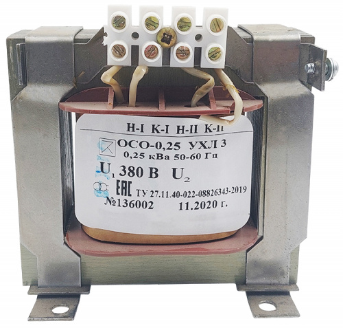 ОСО-0,25 УХЛ3 380/110, IP00, трансформатор