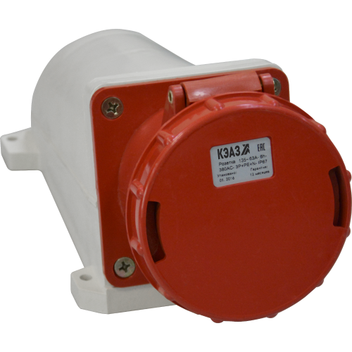 Розетка для монтажа на поверхность 135-63А-6h-380AC-3P+PE+N-IP67, 2 шт