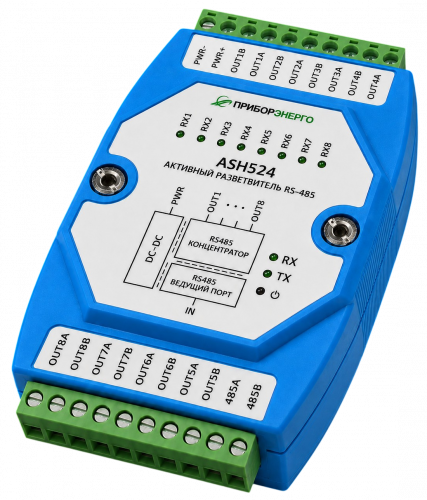 Активный разветвитель RS-485 ASH524